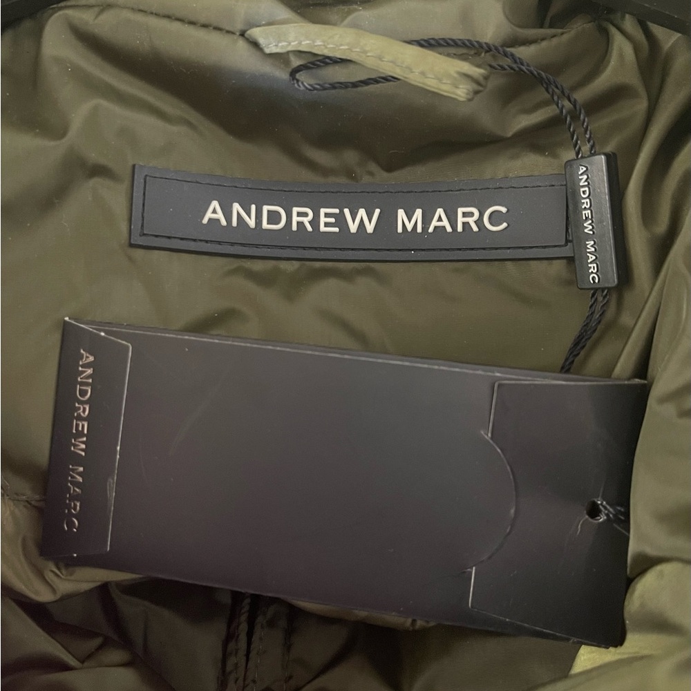 Andrew Marc long deep olive long puffer - Picture 6 of 9
